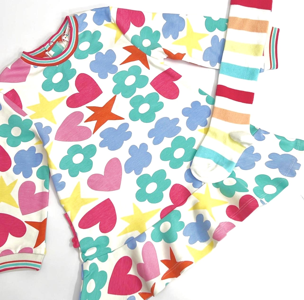 Agatha Ruiz De La Prada Baby Girls Multicoloured Symbols Dress With Tights