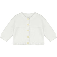 Emile Et Rose CYPRESS White Knitted Button Cardigan