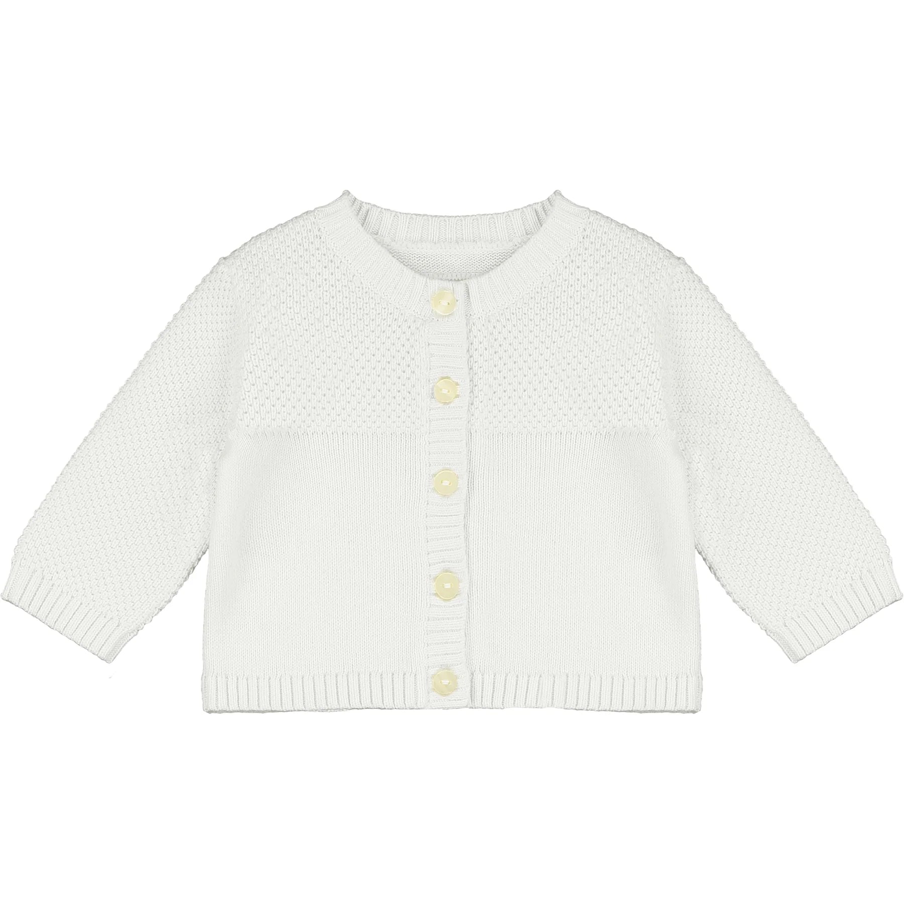 Emile Et Rose CYPRESS White Knitted Button Cardigan