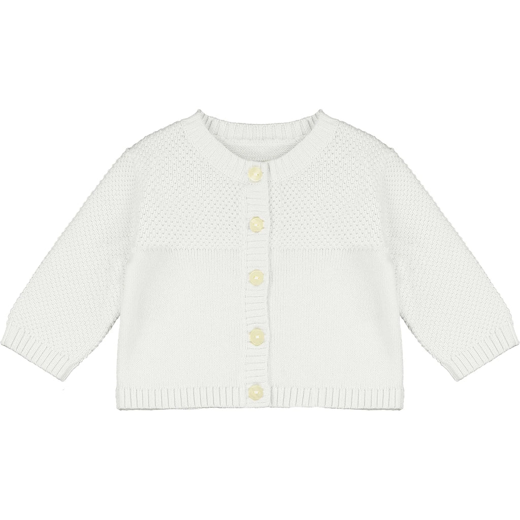 SS24 Emile Et Rose CYPRESS White Knitted Button Cardigan