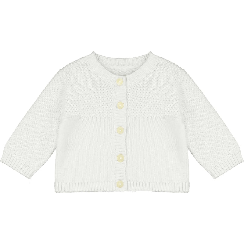 SS24 Emile Et Rose CYPRESS White Knitted Button Cardigan