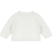 Emile Et Rose CYPRESS White Knitted Button Cardigan