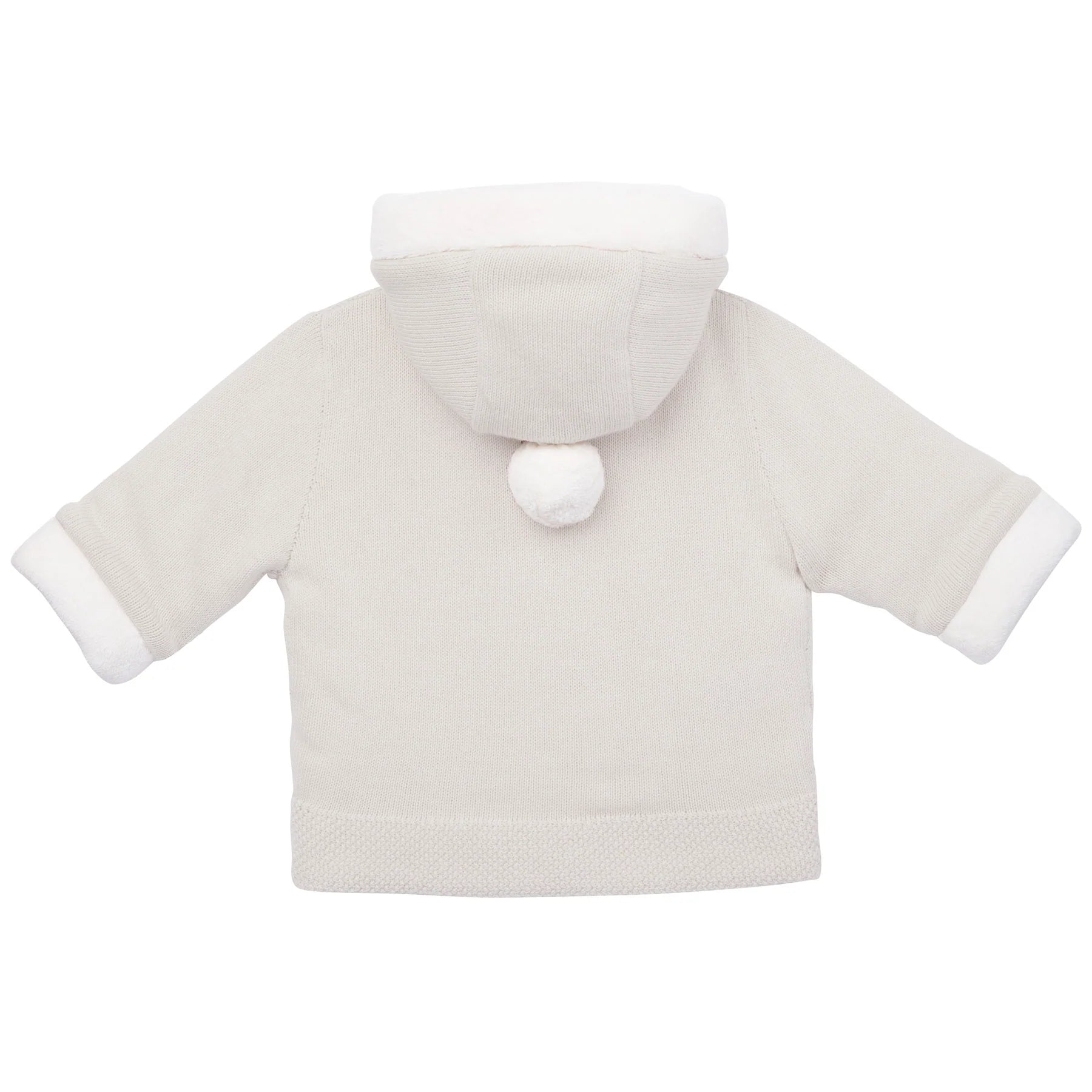 AW25 Emile Et Rose HOLLAND Stone Knitted Pom Pom Hood Jacket