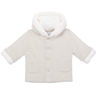 AW25 Emile Et Rose HOLLAND Stone Knitted Pom Pom Hood Jacket