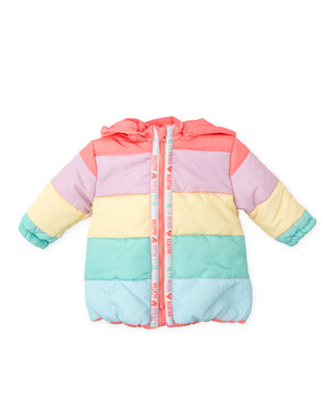 AW24 Agatha Ruiz De La Prada Multicoloured Logo Stripe Coat