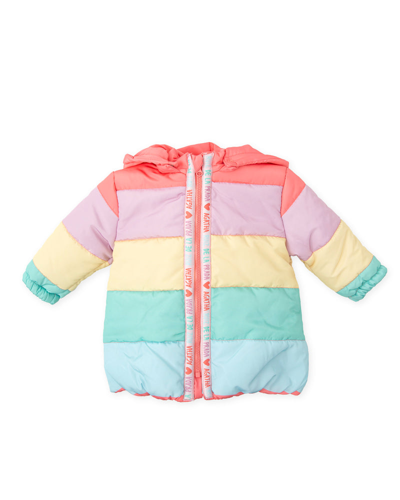 AW24 Agatha Ruiz De La Prada Multicoloured Logo Stripe Coat