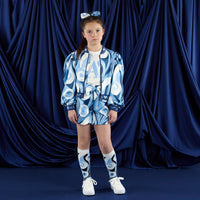 AW25 ADee LIZZY Blue & White Swirl Print Bomber Jacket