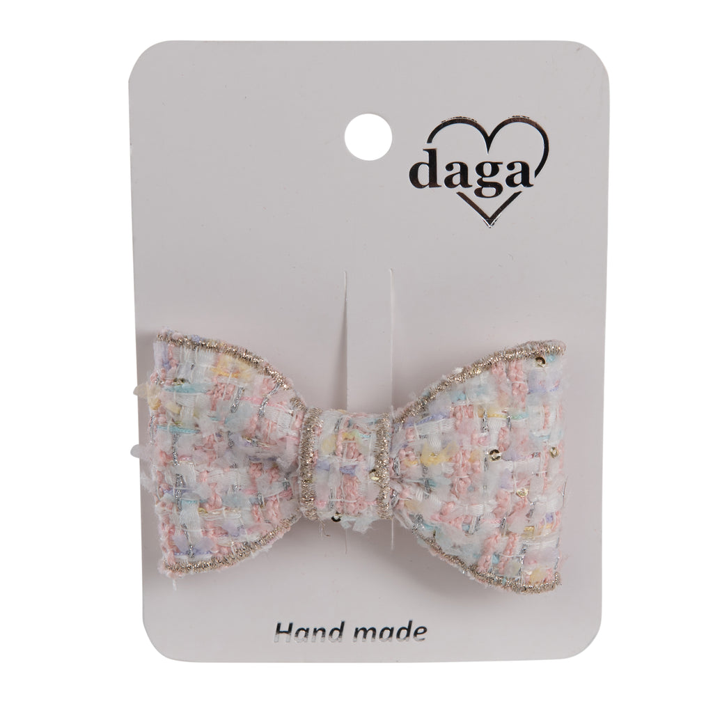 AW23 Daga Pink Multicoloured Bow Hair Clip