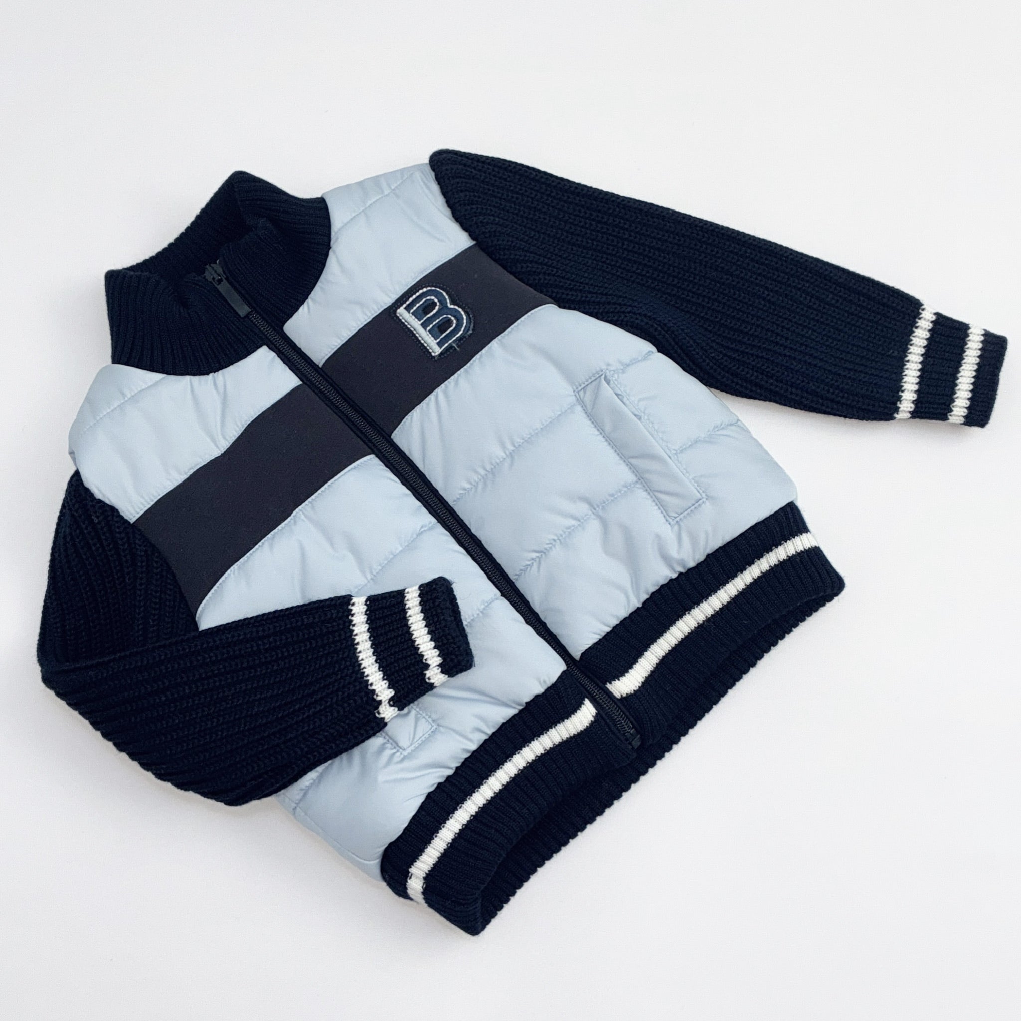 AW25 Bimbalo Blue Logo Bomber Jacket