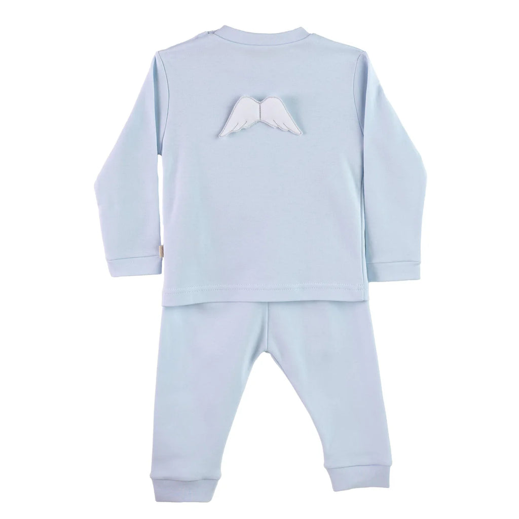 Baby Gi Pale Blue & White Angel Wings Pyjamas