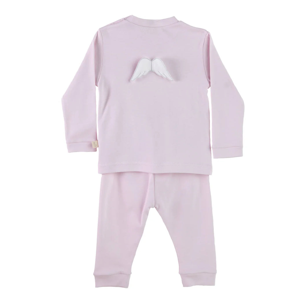 Baby Gi Pale Pink & White Angel Wings Pyjamas