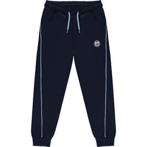 AW23 MiTCH WINDSOR & MONTREAL Navy & Light Blue White Logo Poly Hooded 3 Piece Zipper Tracksuit