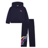 Billieblush Navy Blue Multicoloured Hearts 'Bla Bla Bla' Logo Hooded Tracksuit