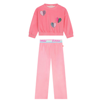 Billieblush Pink Multicoloured Split Hearts Tracksuit