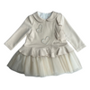 Bimbalo Beige Heart Bead Frill Dress