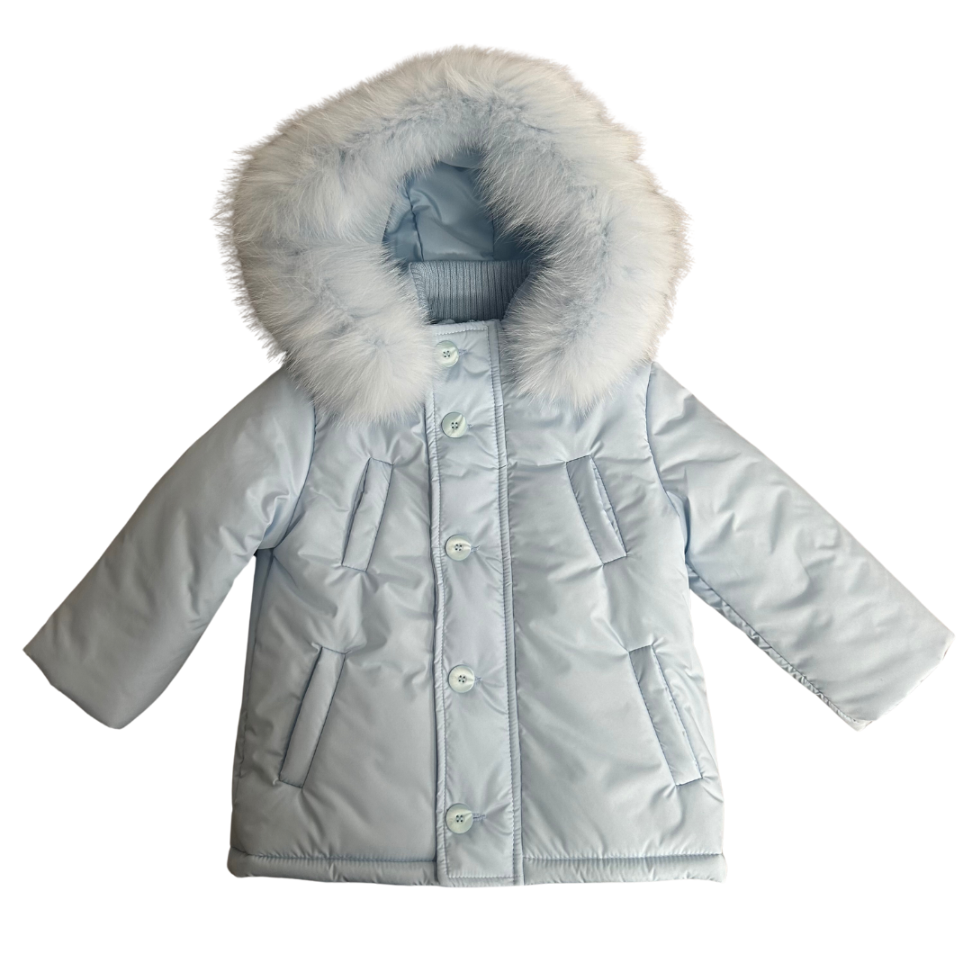 Bimbalo Blue Fur Hood Coat