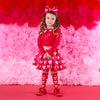 PREORDER AW25 ADee LARA Red White & Pink Heart Print Logo Dress