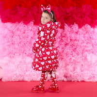 AW25 ADee LAUREN Red & Pink Heart Print Coat