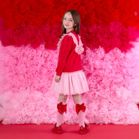 PREORDER AW25 ADee LACEY Red & Pink Logo Tulle Dress