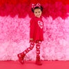 AW25 ADee LOLA Red & Pink Heart Print Leggings Set