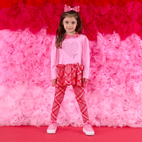 PREORDER AW25 ADee LYDIA Pink & Red Heart Check Leggings Set