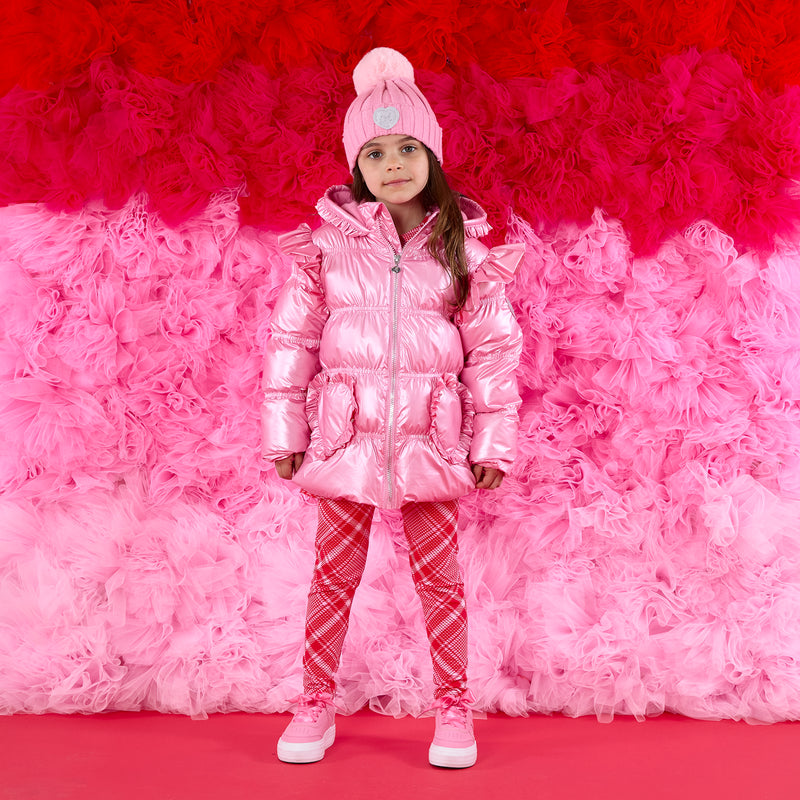 AW25 ADee LILIANA Pink Hearts Frill Coat