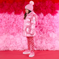 AW25 ADee LILIANA Pink Hearts Frill Coat