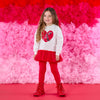 PREORDER AW25 ADee LUCIA White & Red Heart Tulle Leggings Set