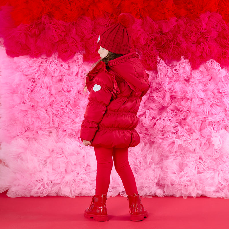 AW25 ADee LILIANA Red Hearts Frill Coat
