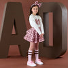 AW25 ADee MILAN White Initial Print Skirt Set
