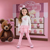 AW25 ADee MILA White & Pink Tulle Bow Leggings Set