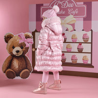 AW25 ADee MONTANA Pink Metallic Bow Coat