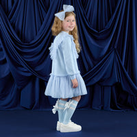 AW25 ADee LACEY Blue Logo Tulle Dress
