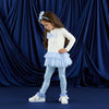 AW25 ADee MILA White & Blue Tulle Bow Leggings Set