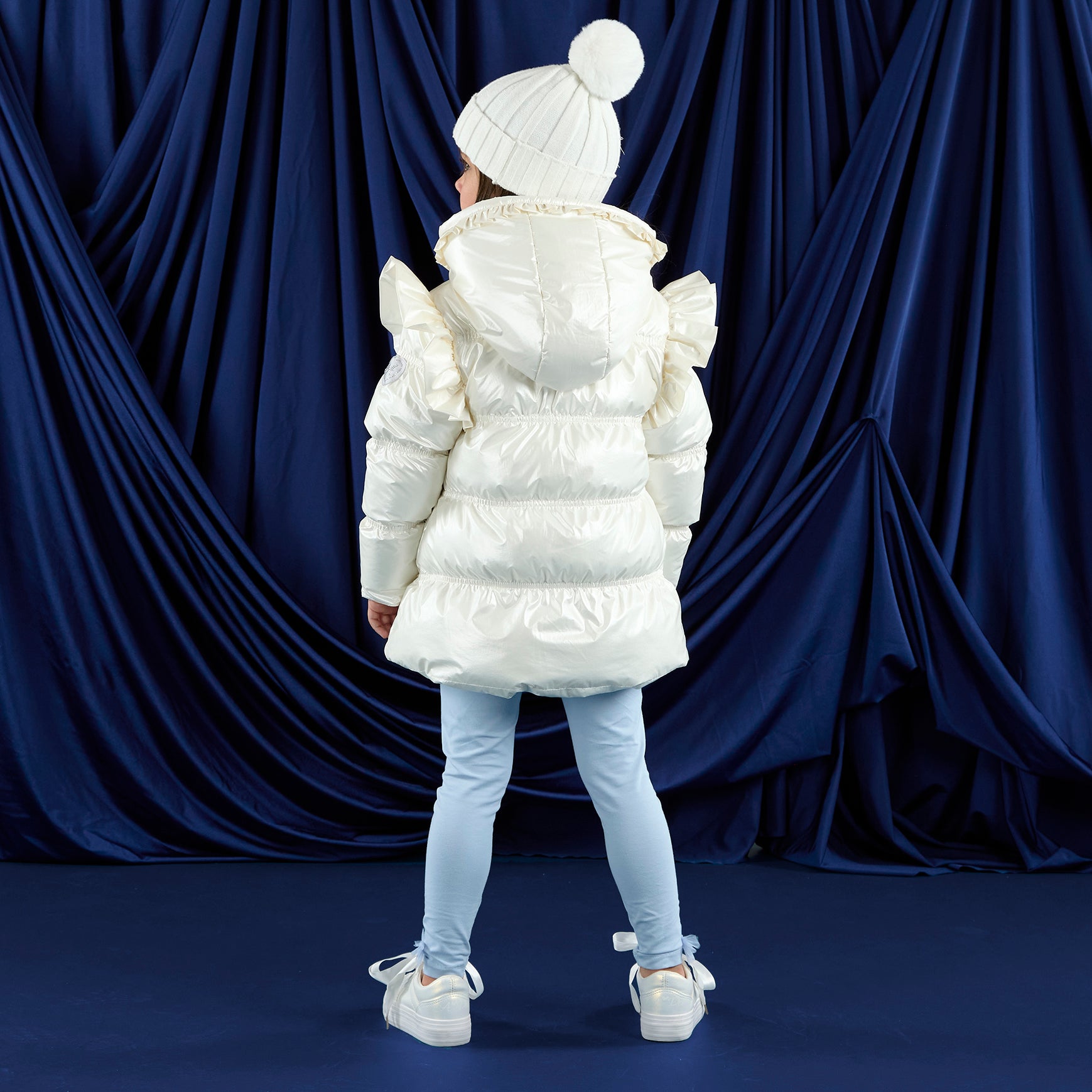 AW25 ADee LILIANA White Hearts Frill Coat