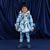 AW25 ADee NYLAH Blue & White Swirl Print Bow Coat