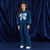 AW25 ADee LUNA Navy Blue & White Bow Flare Tracksuit