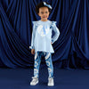 AW25 ADee NINA Blue & White Swirl Print Heart Logo Leggings Set