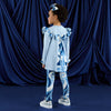 AW25 ADee NINA Blue & White Swirl Print Heart Logo Leggings Set