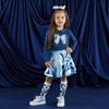 AW25 ADee NELLIE Navy Blue Swirl Print Bow Logo Skirt Set