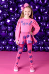 ADee TIFFANY Hot Pink Hearts & Stars Print Short Set
