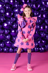 ADee TREASURE Hot Pink Hearts & Stars Print Frill Dress