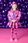 ADee TIA Hot Pink Hearts & Stars Print Bomber Jacket