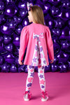 ADee TALLULAH Hot Pink Hearts & Stars Print Logo Legging Set