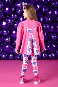 ADee TALLULAH Hot Pink Hearts & Stars Print Logo Legging Set