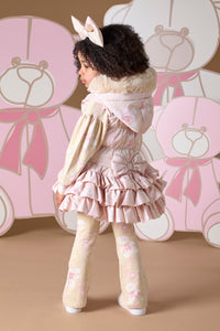 ADee STORMI Beige Faux Fur Teddy Print Gilet