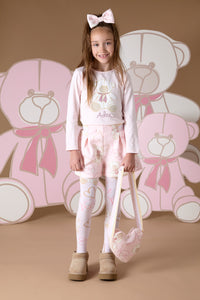 ADee SUZI & STEVIE Baby Pink Teddy Print Short Set
