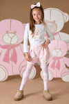 AW24 ADee SUZI & STEVIE Snow White & Baby Pink Teddy Print Short Set