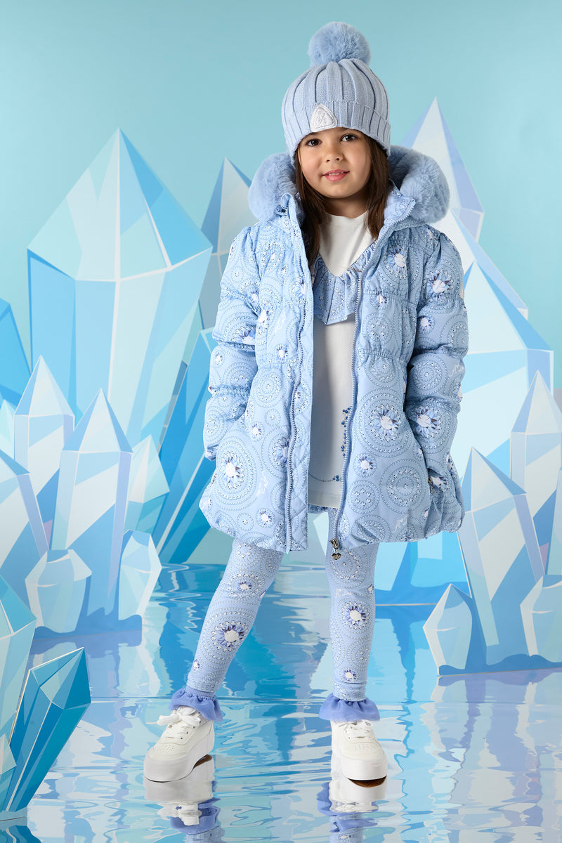 ADee POLLY Iced Blue Diamond Print Jacket