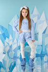 ADee PARIS Iced Blue Diamond Print Short Set